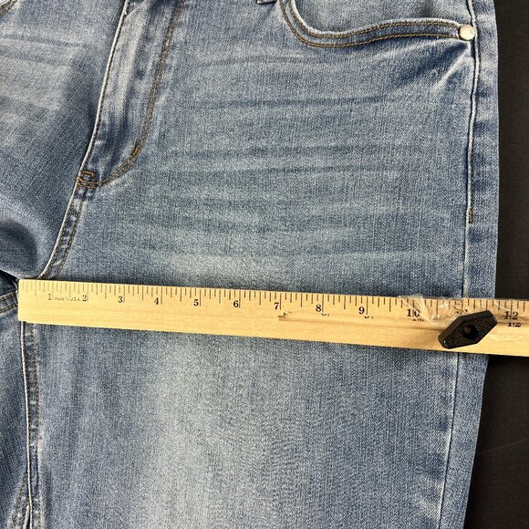 Judy Blue Jeans Women's 34x23* Wide Leg Crop High Rise Blue Stretch Denim Tag 32 - Picture 14 of 16